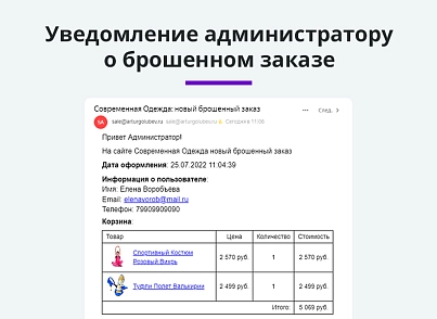 Ловец брошенных заказов. Брошенные корзины. Повышение конверсии сайта (arturgolubev.abandoned) - solution for Bitrix