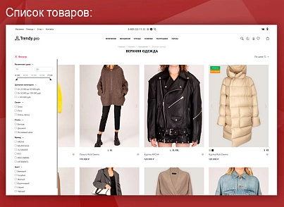 Trendy.Pro: clothing, footwear and accessories store. (vlweb.trendypro) - solution for Bitrix