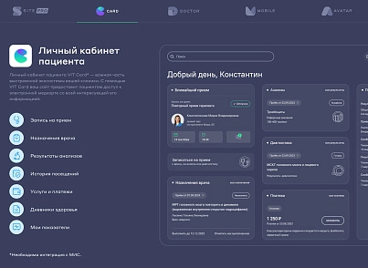 Website of a multidisciplinary clinic, medical center (vit.clinicpro) - solution for Bitrix