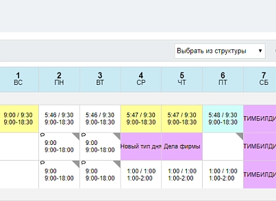 График учета рабочего времени PRO (askaron.workingtimechartpro) - solution for Bitrix