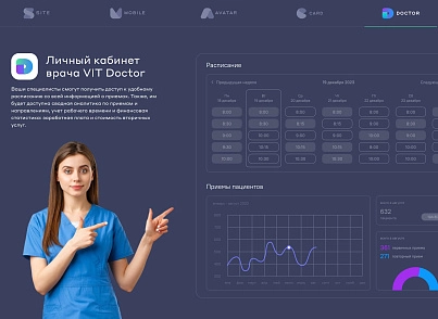 Сайт клиники, медицинского центра (vit.clinic) - solution for Bitrix