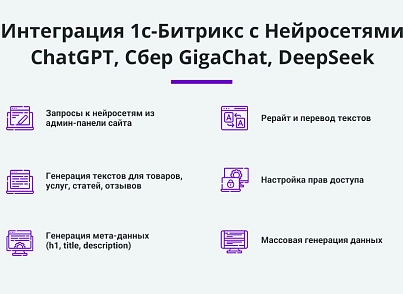 Интеграция с ChatGPT и Сбер GigaChat. Генерация контента, текстов, seo мета, данных для продвижения (arturgolubev.chatgpt) - solution for Bitrix
