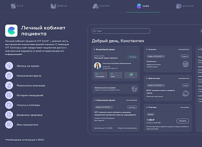 Сайт клиники, медицинского центра (vit.clinic) - solution for Bitrix