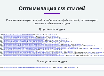 Speed up website loading + optimization for Google PageSpeed (webp, js, css, pictures, images) (arturgolubev.cssinliner) - solution for Bitrix