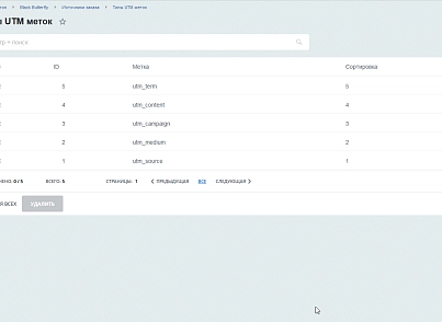 Источники заказов (blackbutterfly.ordersource) - solution for Bitrix