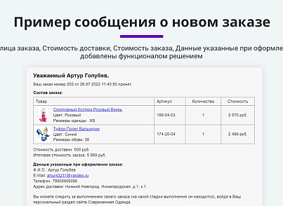 Расширенные письма заказов (arturgolubev.orderletters) - solution for Bitrix