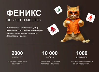 PHOENIX is an unlimited online store builder with the ability to create custom landing pages (concept.phoenix) - solution for Bitrix