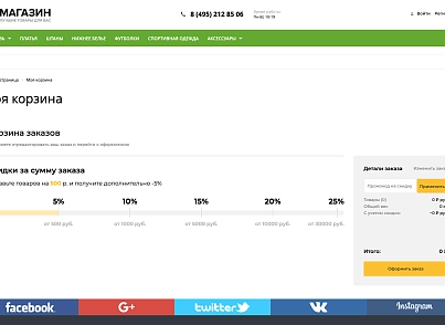 SMART Корзина - скидки от суммы товаров в корзине (ade.smartcart) - solution for Bitrix